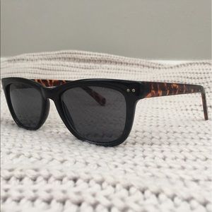Cole Haan Black Two-Tone Wayfarer Sunglasses
